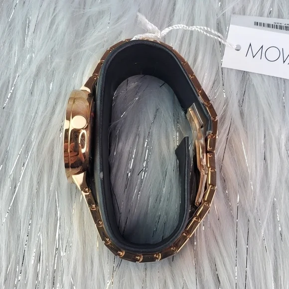 New Movado Edge Rose Gold PVD Ladies Watch - Picture 5 of 10